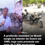 A profissão mototáxi no Brasil surgiu no interior do Ceará em 1995, hoje está presente em mais de 2.900 municípios A profissão mototáxi no Brasil surgiu no interior do Ceará em 1995, hoje está presente em mais de 2.900 municípios