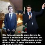 Ele foi o advogado mais jovem do Brasil a se formar, ele precisou de uma liminar na justiça para cursar direito aos 14 anos de idade, com 18 anos se formou