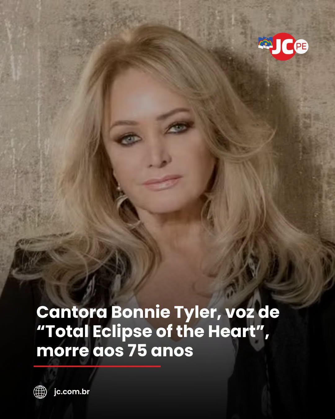 Cantora Bonnie Tyler, voz de “Total Eclipse of the Heart”, morre aos 75 anos