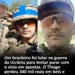 Um brasileiro foi lutar na guerra da Ucrânia para tentar parar com o vício em apostas. O Thiago perdeu 340 mil reais em bets e não achou outra solução. Um brasileiro foi lutar na guerra da Ucrânia para tentar parar com o vício em apostas. O Thiago perdeu 340 mil reais em bets e não achou outra solução.