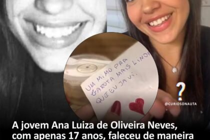 A jovem Ana Luiza de Oliveira Neves, com apenas 17 anos, faleceu de maneira trágica depois de comer um bolinho de pote que encontraram deixado na porta da casa dela. Ela pensava que tinha sido enviado por um admirador secreto. A jovem Ana Luiza de Oliveira Neves, com apenas 17 anos, faleceu de maneira trágica depois de comer um bolinho de pote que encontraram deixado na porta da casa dela. Ela pensava que tinha sido enviado por um admirador secreto.