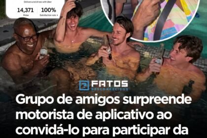 Grupo de amigos surpreende motorista de aplicativo ao convidá-lo para participar da festa: o que seria apenas uma corrida terminou em uma noite de diversão e amizade