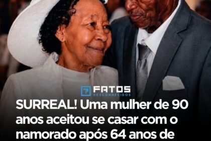 SURREAL! Uma mulher de 90anos aceitou se casar com o namorado após 64 anos de relacionamento: “Os homens mudam de ideia o tempo todo. Eu precisava ter certeza.