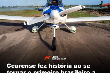 Cearense fez história ao setornar o primeiro brasileiro a completar sozinho uma volta ao mundo em avião monomotor Cearense fez história ao setornar o primeiro brasileiro a completar sozinho uma volta ao mundo em avião monomotor