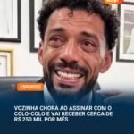 VOZINHA CHORA AO ASSINAR COM O COLO-COLO E VAI RECEBER CERCA DE R$ 250 MIL POR MÊS VOZINHA CHORA AO ASSINAR COM O COLO-COLO E VAI RECEBER CERCA DE R$ 250 MIL POR MÊS