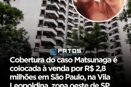 Cobertura do caso Matsunaga é colocada à venda por R$ 2,8 milhões em São Paulo, na Vila Leopoldina, zona oeste de SP. O apartamento está desocupado desde a época do crime, em maio de 2012. Cobertura do caso Matsunaga é colocada à venda por R$ 2,8 milhões em São Paulo, na Vila Leopoldina, zona oeste de SP. O apartamento está desocupado desde a época do crime, em maio de 2012.