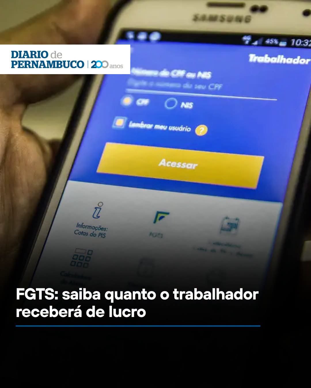 FGTS: saiba quanto o trabalhador receberá de lucro FGTS: saiba quanto o trabalhador receberá de lucro