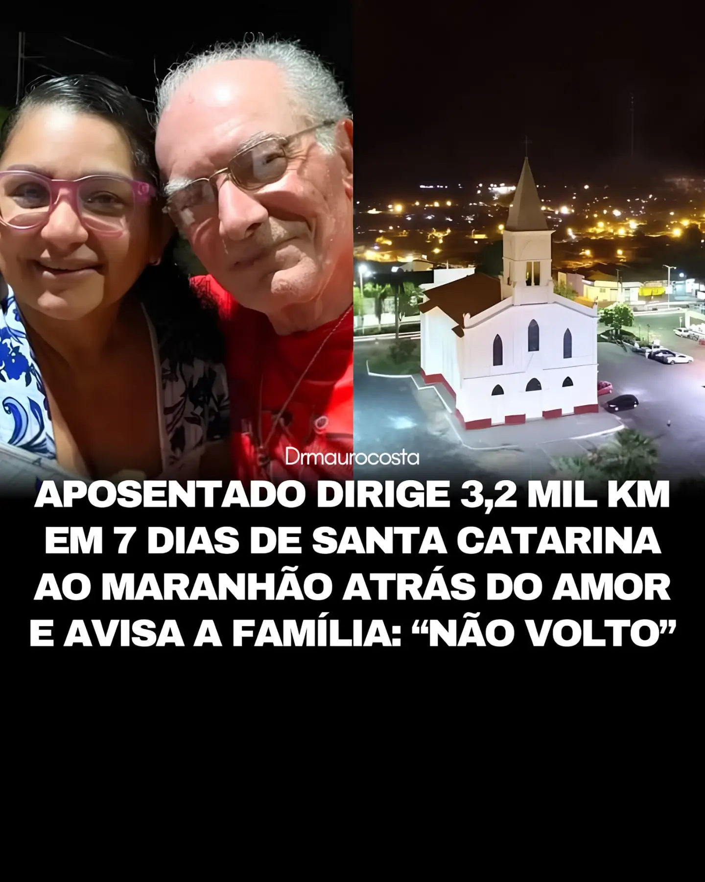APOSENTADO DIRIGE 3,2 MIL KM EM 7 DIAS DE SANTA CATARINA AO MARANHÃO ATRÁS DO AMOR E AVISA A FAMÍLIA: “NÃO VOLTO” APOSENTADO DIRIGE 3,2 MIL KM EM 7 DIAS DE SANTA CATARINA AO MARANHÃO ATRÁS DO AMOR E AVISA A FAMÍLIA: “NÃO VOLTO”