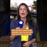 Filho perde o controle da direção, carro cai em rio e mãe morre em acidente
