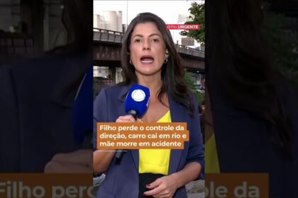 Filho perde o controle da direção, carro cai em rio e mãe morre em acidente Filho perde o controle da direção, carro cai em rio e mãe morre em acidente