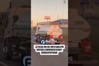 Policial Militar é flagrado agredindo covardemente caminhoneiro no Paraná. Policial Militar é flagrado agredindo covardemente caminhoneiro no Paraná.