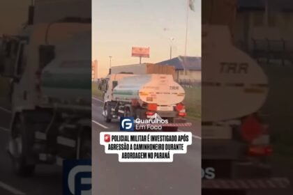 Policial Militar é flagrado agredindo covardemente caminhoneiro no Paraná. Policial Militar é flagrado agredindo covardemente caminhoneiro no Paraná.