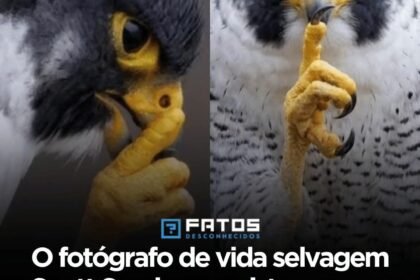 O fotógrafo de vida selvagem Scott Sessions registrou um falcão que parece estar tramando alguma coisa