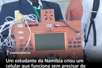 Um estudante da Namíbia criou um celular que funciona sem precisar de crédito e nem de chip. Com ele, dá para ligar para qualquer lugar do planeta.
