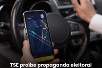 TSE proíbe propaganda eleitoral em carros de aplicativo durante transporte de passageiros TSE proíbe propaganda eleitoral em carros de aplicativo durante transporte de passageiros