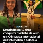 Estudante de 12 anos conquista medalha de ouro em Olimpíada Internacional de Matemática e coloca o Brasil no topo do mundo