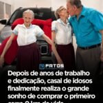 Depois de anos de trabalho e dedicação, casal de idosos finalmente realiza o grande sonho de comprar o primeiro carro O km da vida