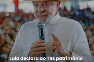 Lula declara ao TSE patrimônio de R$ 4,7 milhões, valor 35% menor do que em 2022 Lula declara ao TSE patrimônio de R$ 4,7 milhões, valor 35% menor do que em 2022