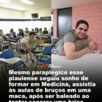 Mesmo paraplegico esse piauiense seguiu sonho de formar em Medicina, assistia às aulas de bruços em uma maca, após ser baleado ao tentar separar uma briga Mesmo paraplegico esse piauiense seguiu sonho de formar em Medicina, assistia às aulas de bruços em uma maca, após ser baleado ao tentar separar uma briga