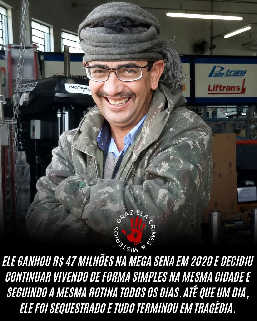 ELE GANHOU R$ 47 MILHÕES NA MEGA SENA EM 2020 E DECIDIU CONTINUAR VIVENDO DE FORMA SIMPLES NA MESMA CIDADE E SEGUINDO A MESMA ROTINA TODOS OS DIAS. ATÉ QUE UM DIA, ELE FOI SEQUESTRADO E TUDO TERMINOU EM TRAGÈDIA