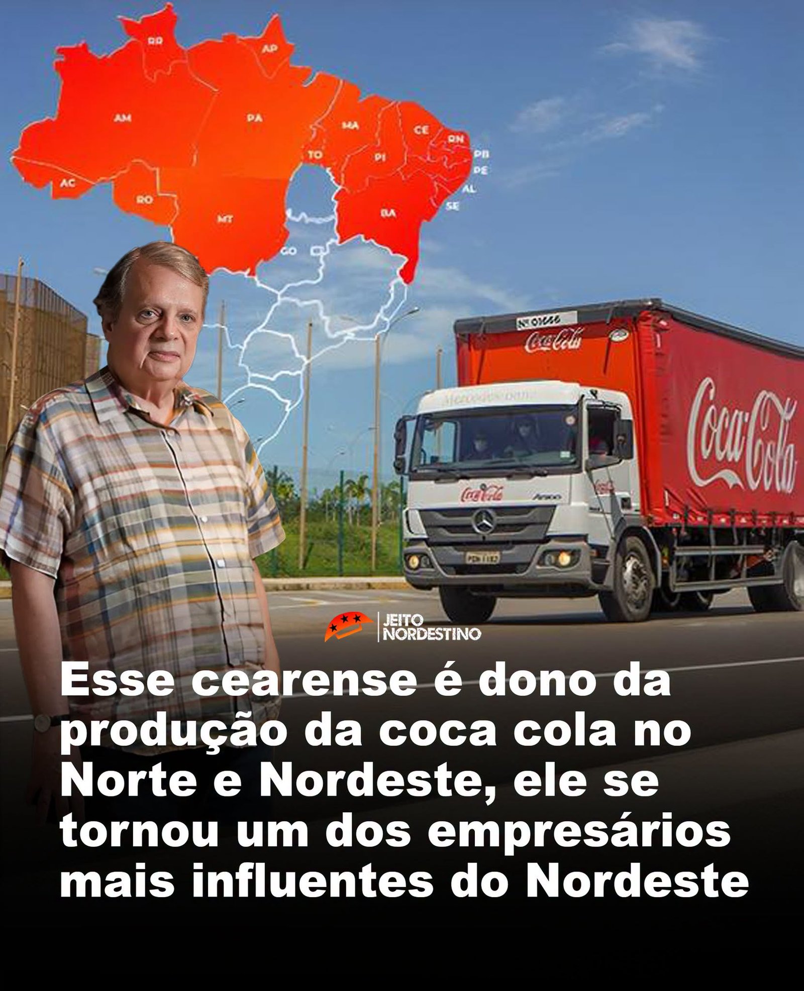 Esse cearense é dono da produção da coca cola no Norte e Nordeste, ele se tornou um dos empresários mais influentes do Nordeste Esse cearense é dono da produção da coca cola no Norte e Nordeste, ele se tornou um dos empresários mais influentes do Nordeste