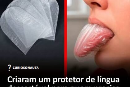 Criaram um protetor de língua descartável para quem precisa tomar remédio amargo. A ideia é deixar o gosto ruim menos forte