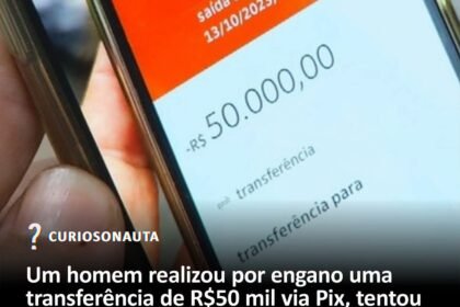 Um homem realizou por engano uma transferência de R mil via Pix, tentou reaver a quantia e acabou descobrindo que a Justiça determinou a devolução do dinheiro somada a R mil de indenização por dano moral