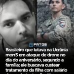 Brasileiro que lutava na Ucrânia morr3 em ataque de drone no dia do aniversário, segundo a família; ele buscava custear tratamento da filha com salário de combatente, diz viúva Brasileiro que lutava na Ucrânia morr3 em ataque de drone no dia do aniversário, segundo a família; ele buscava custear tratamento da filha com salário de combatente, diz viúva