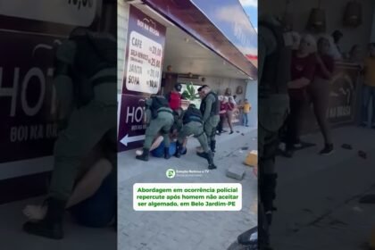 Abordagem em ocorrência policial repercute após homem não aceitar ser algemado, em Belo Jardim-PE