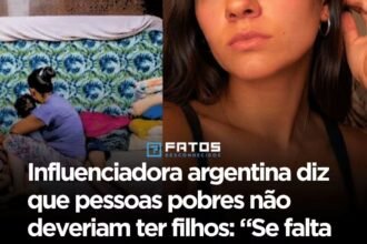 Influenciadora argentina diz que pessoas pobres não deveriam ter filhos: “Se falta comida para você, não traga uma criança ao mundo para passar fome