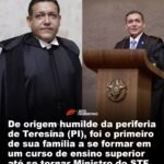 De origem humilde da periferia de Teresina (PI), foi o primeiro de sua família a se formar em um curso de ensino superior até se tornar Ministro do STF De origem humilde da periferia de Teresina (PI), foi o primeiro de sua família a se formar em um curso de ensino superior até se tornar Ministro do STF