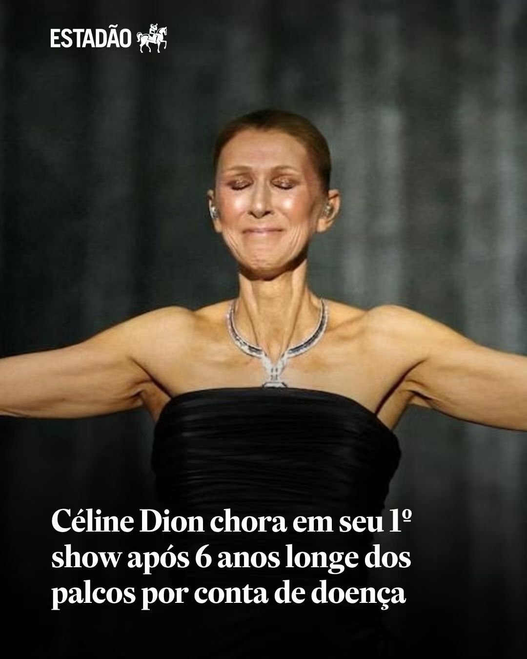 Céline Dion chora em seu 1º show após 6 anos longe dos palcos por conta de doença Céline Dion chora em seu 1º show após 6 anos longe dos palcos por conta de doença