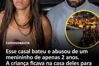 Esse casal bateu e abusou de um menininho de apenas 2 anos. A criança ficava na casa deles para que a mãe pudesse sair para trabalhar.